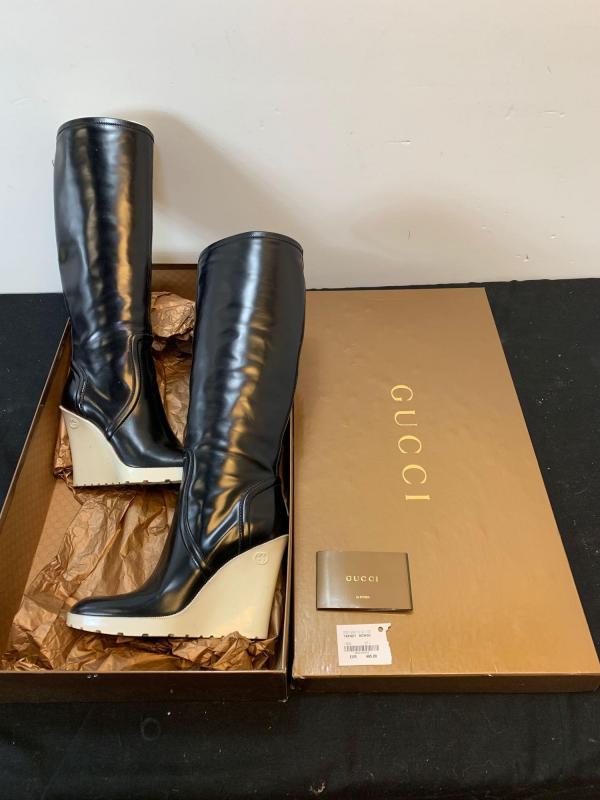 Gucci womens knee high on sale boots