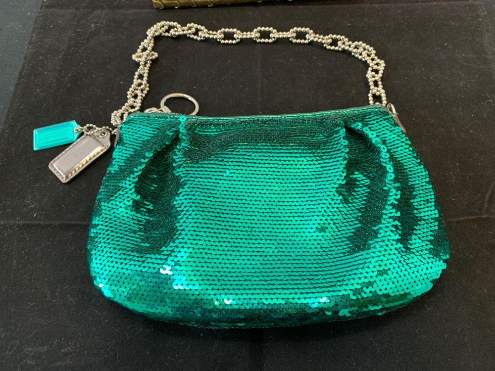 Poppy Spotlight Limited Edition Blue Sequin Coach Bag! Rare Rare find! for  Sale in Carrollton, TX - OfferUp