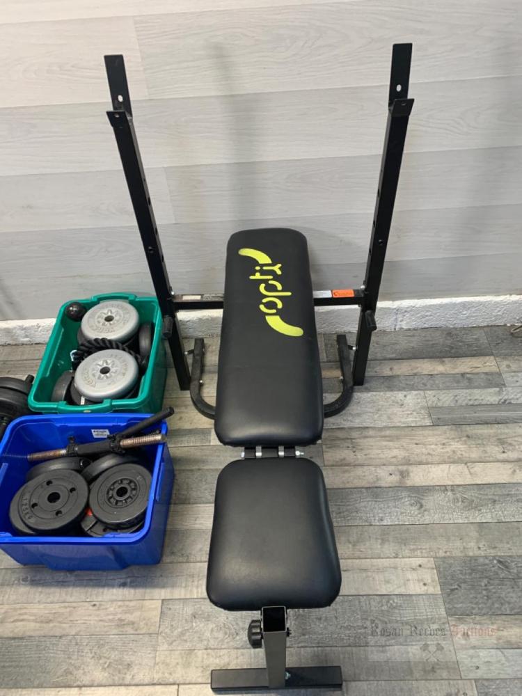 Opti butterfly workout bench with weights hot sale