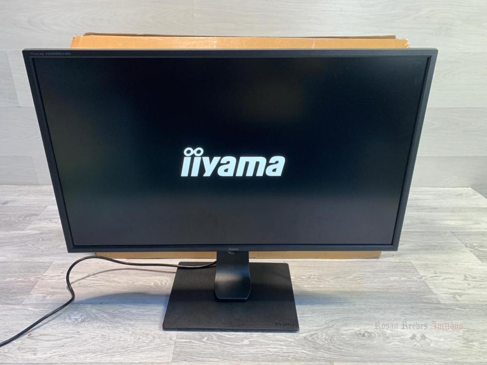 An Iiyama ProLite XB3288UHSU 4K UHD LED monitor with box