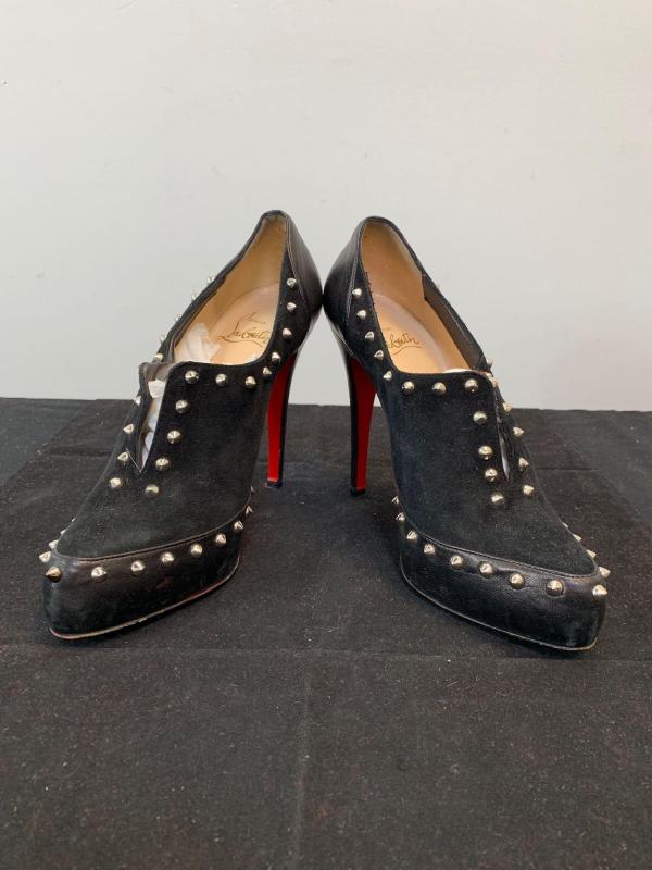 louboutin studded ankle boots
