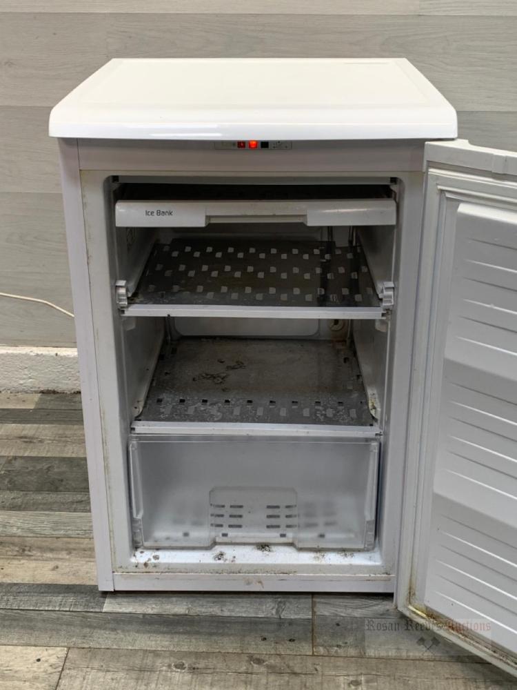 *A Beko ZA630W freestanding undercounter freezer