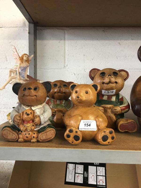 wooden teddy bears